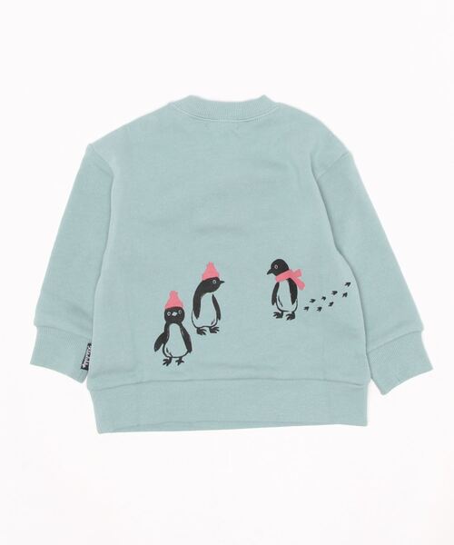 kladskap(クレードスコープ)の「ニット帽ペンギントレーナー(スウェット・キッズ・チャコール/グリーン/アイボリー・90cm/120cm/130cm/110cm/100cm/80cm)」の4枚目の写真