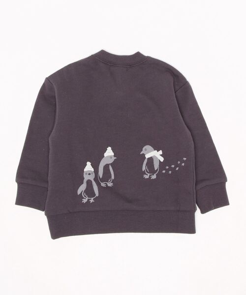 kladskap(クレードスコープ)の「ニット帽ペンギントレーナー(スウェット・キッズ・チャコール/グリーン/アイボリー・90cm/120cm/130cm/110cm/100cm/80cm)」の5枚目の写真