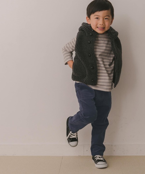 URBAN RESEARCH DOORS（アーバンリサーチドアーズ）の「コーデュロイバナナパンツ(KIDS)（その他パンツ・キッズ・アイボリー/ネイビー・90/105/120/135）」の3枚目の写真
