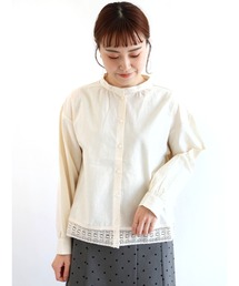 ehka sopo | 裾レースブラウス(シャツ/ブラウス)
