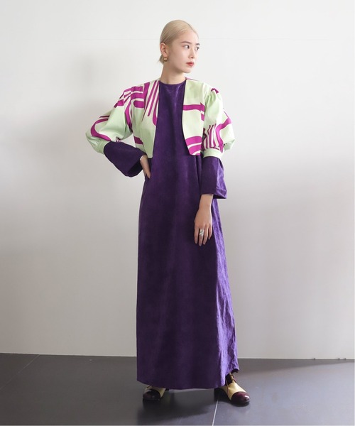 CITYSHOP（シティーショップ）の「VELVETEEN KAFTAN DRESS 2：ワンピース（ワンピース・レディース・パープル・38/36）」の3枚目の写真