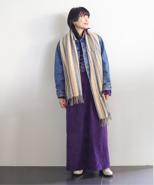 CITYSHOP（シティーショップ）の「VELVETEEN KAFTAN DRESS 2：ワンピース（ワンピース・レディース・パープル・38/36）」の5枚目の写真