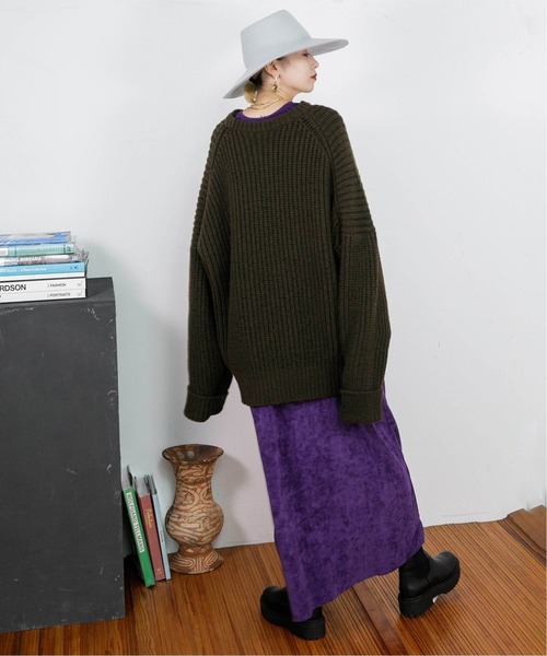 CITYSHOP（シティーショップ）の「VELVETEEN KAFTAN DRESS 2：ワンピース（ワンピース・レディース・パープル・38/36）」の10枚目の写真