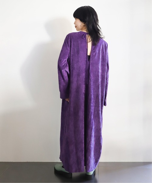 CITYSHOP（シティーショップ）の「VELVETEEN KAFTAN DRESS 2：ワンピース（ワンピース・レディース・パープル・38/36）」の12枚目の写真