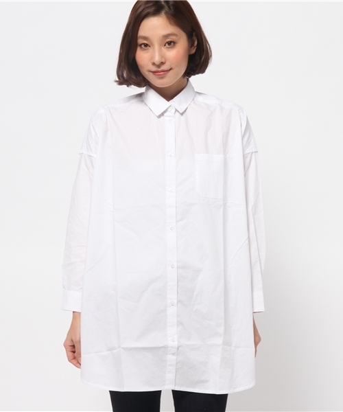 CIAOPANIC（チャオパニック）の「【Ciaopanic】ロングシャツ（シャツ/ブラウス・レディース・ホワイト/ブラック・FREE）」の9枚目の写真