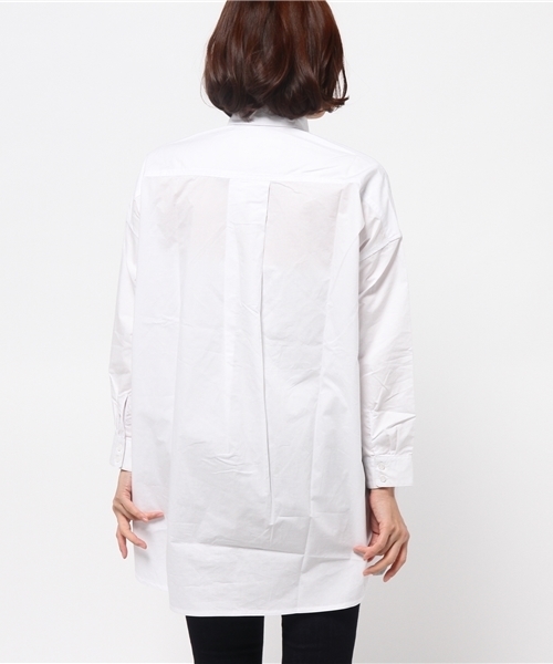 CIAOPANIC（チャオパニック）の「【Ciaopanic】ロングシャツ（シャツ/ブラウス・レディース・ホワイト/ブラック・FREE）」の3枚目の写真