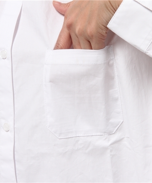 CIAOPANIC（チャオパニック）の「【Ciaopanic】ロングシャツ（シャツ/ブラウス・レディース・ホワイト/ブラック・FREE）」の6枚目の写真