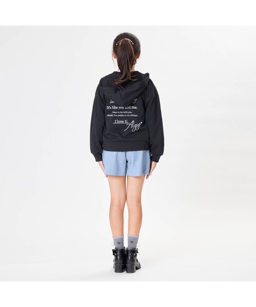 algy（アルジー）の「HAPPYパーカー（パーカー・キッズ・ラベンダー/ブラック/ミント・MEDIUM/X-SMALL/XX-SMALL/XXX-SMALL/SMALL）」の5枚目の写真