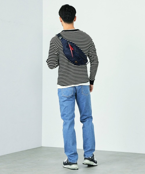 Alpha Industries（アルファインダストリーズ）の「ナイロンコーデュラツイル ウエストバッグ（ボディバッグ/ウエストポーチ・メンズ・ブラック/グレー系その他/グリーン/ネイビー・FREE）」の10枚目の写真