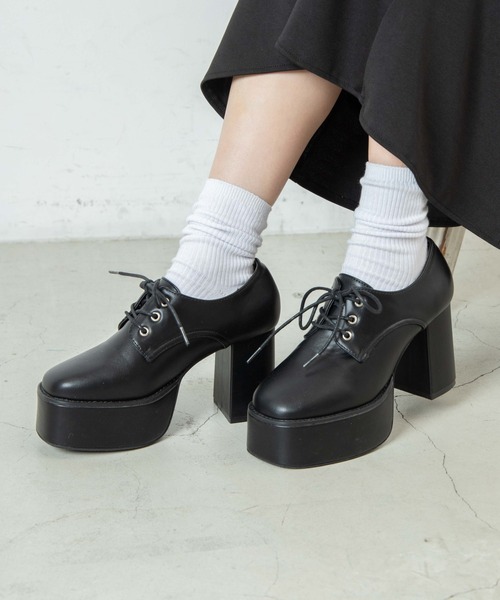 WEGO（ウィゴー）の「WEGO/ボリュームヒールシューズ（ドレスシューズ・レディース・ブラック/ブラック系その他/その他1・MEDIUM/LARGE）」の19枚目の写真