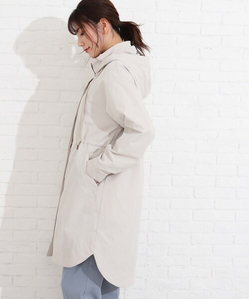 SHOO・LA・RUE（シューラルー）の「◆【M-LL】ラウンドヘム・ゆるシルエットミリタリーコート（モッズコート・レディース・ブラック/オリーブ/アイボリー/グリーン系・02/03/04）」の8枚目の写真