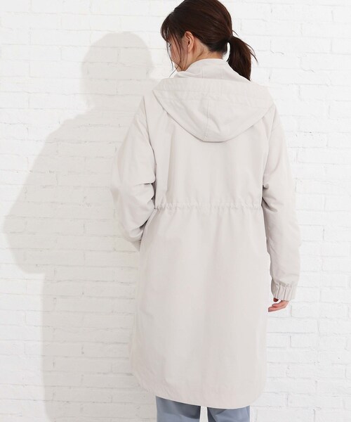 SHOO・LA・RUE（シューラルー）の「◆【M-LL】ラウンドヘム・ゆるシルエットミリタリーコート（モッズコート・レディース・ブラック/オリーブ/アイボリー/グリーン系・02/03/04）」の5枚目の写真