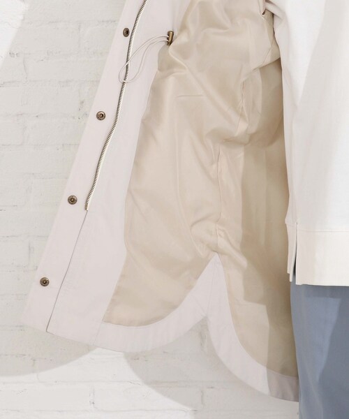 SHOO・LA・RUE（シューラルー）の「◆【M-LL】ラウンドヘム・ゆるシルエットミリタリーコート（モッズコート・レディース・ブラック/オリーブ/アイボリー/グリーン系・02/03/04）」の13枚目の写真