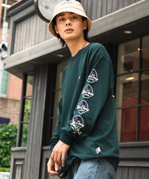 BEN DAVIS(ベンデイビス)の「【BEN DAVIS/ベンデイビス】袖プリントロンT バックプリント(Tシャツ/カットソー・メンズ・ホワイト/ブラック/ダークグリーン・MEDIUM/LARGE/X-LARGE)」の18枚目の写真