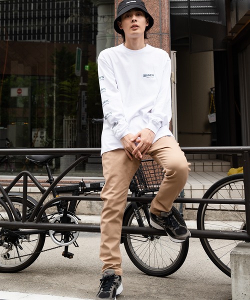 BEN DAVIS(ベンデイビス)の「【BEN DAVIS/ベンデイビス】袖プリントロンT バックプリント(Tシャツ/カットソー・メンズ・ホワイト/ブラック/ダークグリーン・MEDIUM/LARGE/X-LARGE)」の4枚目の写真