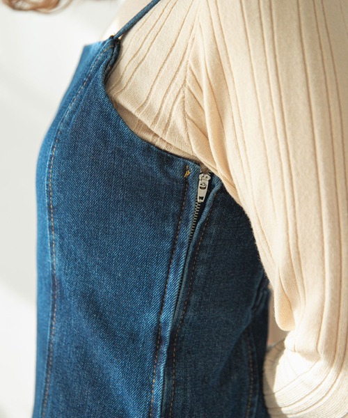 rectangle（レクタングル）の「デニムマーメイドキャミワンピース（ワンピース・レディース・ブラック/ブルー/アイボリー・FREE）」の17枚目の写真