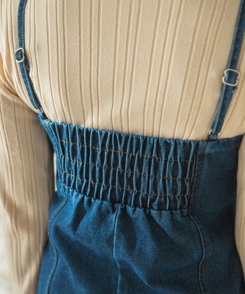 rectangle（レクタングル）の「デニムマーメイドキャミワンピース（ワンピース・レディース・ブラック/ブルー/アイボリー・FREE）」の14枚目の写真