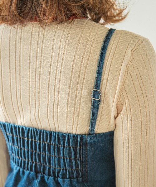 rectangle（レクタングル）の「デニムマーメイドキャミワンピース（ワンピース・レディース・ブラック/ブルー/アイボリー・FREE）」の18枚目の写真