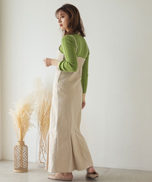 rectangle（レクタングル）の「デニムマーメイドキャミワンピース（ワンピース・レディース・ブラック/ブルー/アイボリー・FREE）」の9枚目の写真