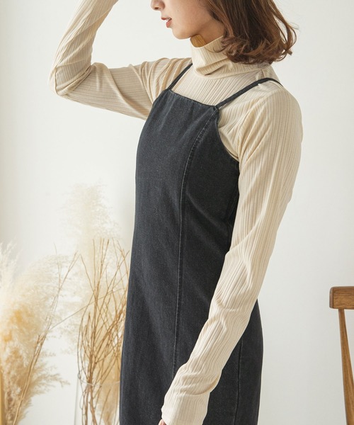 rectangle（レクタングル）の「デニムマーメイドキャミワンピース（ワンピース・レディース・ブラック/ブルー/アイボリー・FREE）」の22枚目の写真