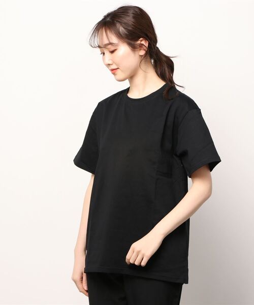 IGNIO(イグニオ)の「イグニオ コットンBIGTシャツ(Tシャツ/カットソー・レディース・ホワイト/ブラック/ベージュ・S/M/L/XL)」の3枚目の写真