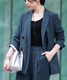 INDIVI | 【MORE 5月号掲載/こなれSETUP/洗える/UVケア/吸水速乾】エフォートレス ダブルテーラードジャケット(スーツジャケット)