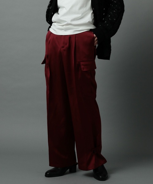 HARE（ハレ）の「サテンアジャスターカーゴパンツ(HARE)（その他パンツ・メンズ・ブラック/ライトグレー/レッド・SMALL/MEDIUM）」の14枚目の写真