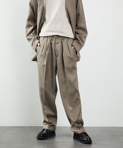 FREAK'S STORE（フリークスストア）の「FREAK'S STORE/フリークスストア  ワンタックイージーパンツ（その他パンツ・メンズ・ブラック/ブラウン/グレイッシュベージュ・MEDIUM/LARGE）」の3枚目の写真