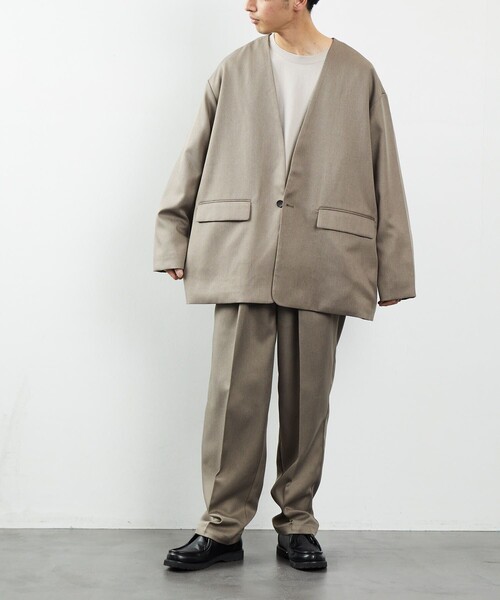 FREAK'S STORE（フリークスストア）の「FREAK'S STORE/フリークスストア  ワンタックイージーパンツ（その他パンツ・メンズ・ブラック/ブラウン/グレイッシュベージュ・MEDIUM/LARGE）」の9枚目の写真