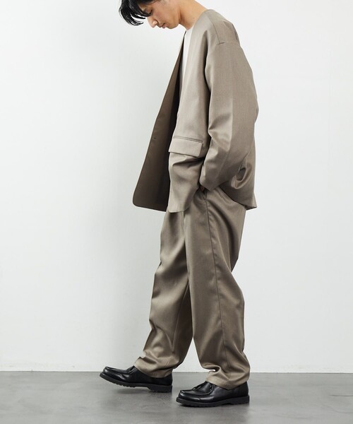 FREAK'S STORE（フリークスストア）の「FREAK'S STORE/フリークスストア  ワンタックイージーパンツ（その他パンツ・メンズ・ブラック/ブラウン/グレイッシュベージュ・MEDIUM/LARGE）」の5枚目の写真