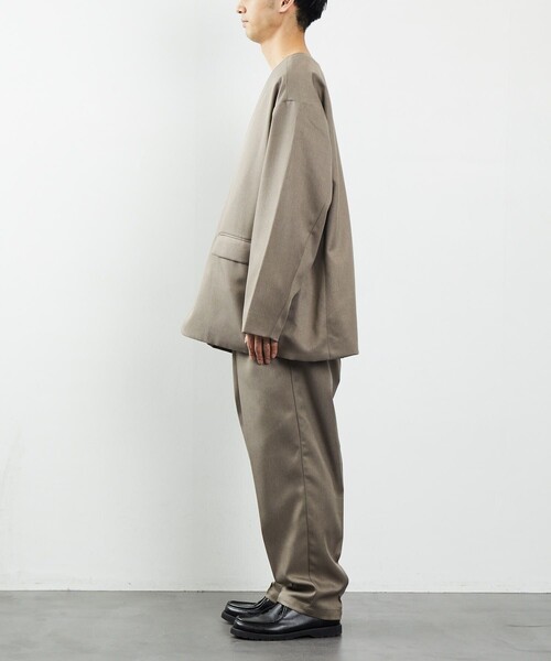 FREAK'S STORE（フリークスストア）の「FREAK'S STORE/フリークスストア  ワンタックイージーパンツ（その他パンツ・メンズ・ブラック/ブラウン/グレイッシュベージュ・MEDIUM/LARGE）」の21枚目の写真