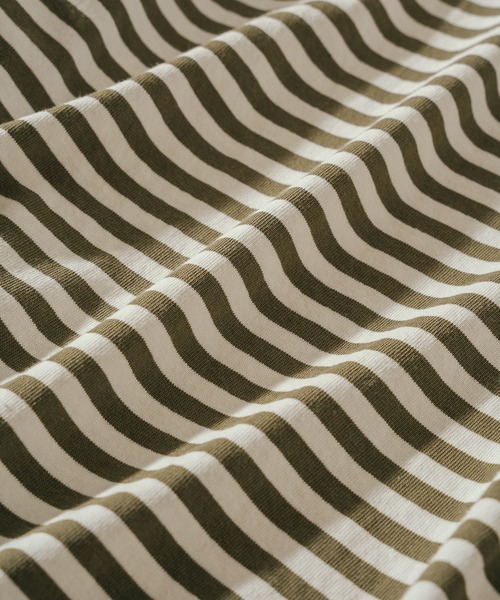 khakito（カーキト）の「フランス軍ボーダーバスクシャツアレンジTシャツ（Tシャツ/カットソー・レディース・モカ/レッド/オリーブ・FREE）」の18枚目の写真