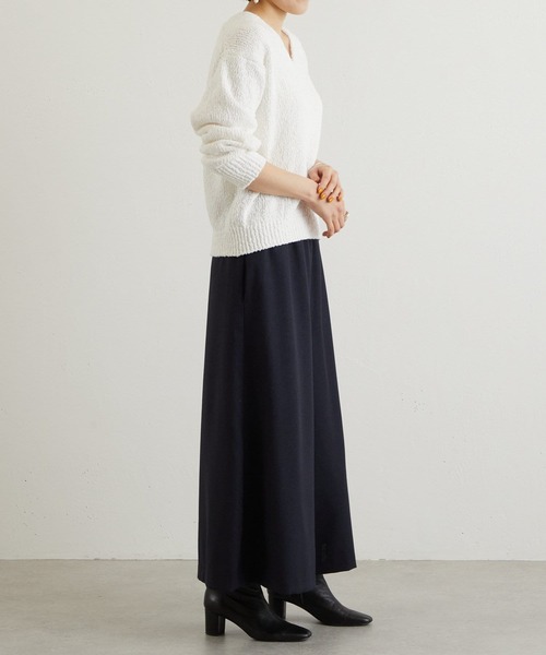 BEARDSLEY（ビアズリー）の「ウエストリブツイード調パンツ（その他パンツ・レディース・ネイビー/グレー・1/0）」の7枚目の写真