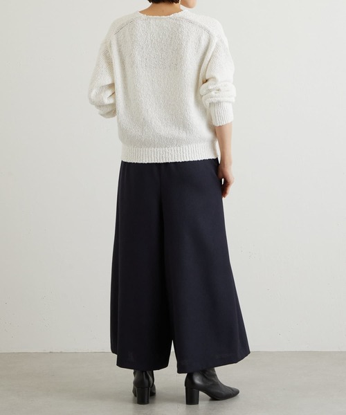 BEARDSLEY（ビアズリー）の「ウエストリブツイード調パンツ（その他パンツ・レディース・ネイビー/グレー・1/0）」の8枚目の写真