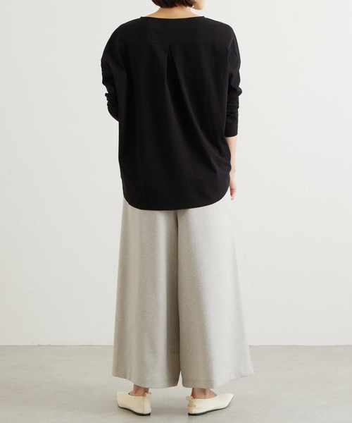 BEARDSLEY（ビアズリー）の「ウエストリブツイード調パンツ（その他パンツ・レディース・ネイビー/グレー・1/0）」の4枚目の写真