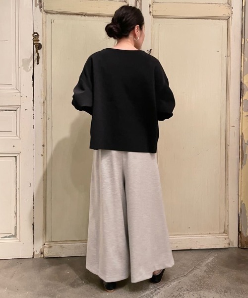 BEARDSLEY（ビアズリー）の「ウエストリブツイード調パンツ（その他パンツ・レディース・ネイビー/グレー・1/0）」の19枚目の写真