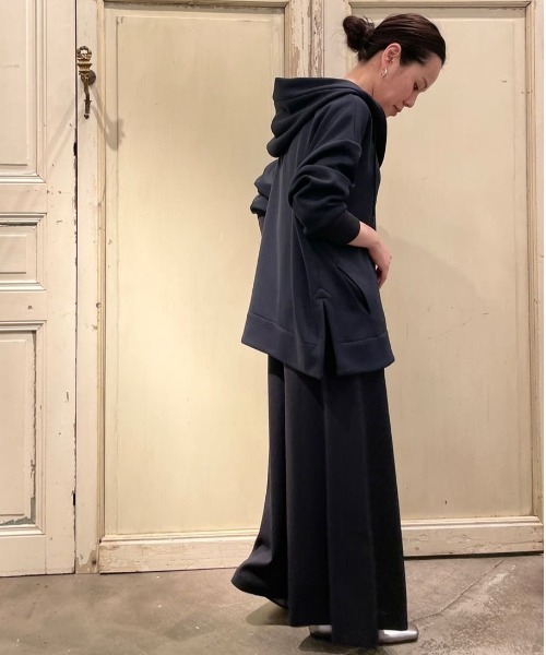 BEARDSLEY（ビアズリー）の「ウエストリブツイード調パンツ（その他パンツ・レディース・ネイビー/グレー・1/0）」の10枚目の写真