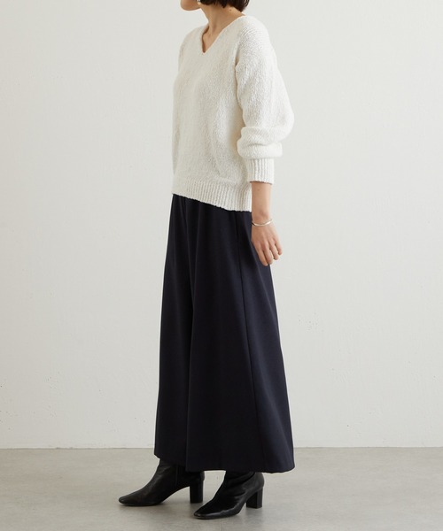 BEARDSLEY（ビアズリー）の「ウエストリブツイード調パンツ（その他パンツ・レディース・ネイビー/グレー・1/0）」の14枚目の写真