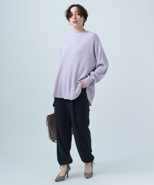 BAYFLOW（ベイフロー）の「ワッフルBIGプルオーバー（Tシャツ/カットソー・レディース・ブラック/オフホワイト/カーキ/イエロー/ラベンダー・FREE）」の22枚目の写真