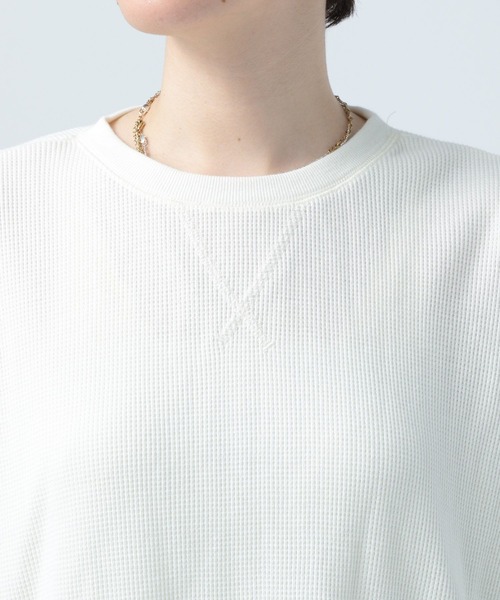 BAYFLOW（ベイフロー）の「ワッフルBIGプルオーバー（Tシャツ/カットソー・レディース・ブラック/オフホワイト/カーキ/イエロー/ラベンダー・FREE）」の13枚目の写真