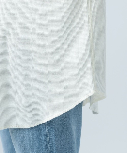 BAYFLOW（ベイフロー）の「ワッフルBIGプルオーバー（Tシャツ/カットソー・レディース・ブラック/オフホワイト/カーキ/イエロー/ラベンダー・FREE）」の7枚目の写真