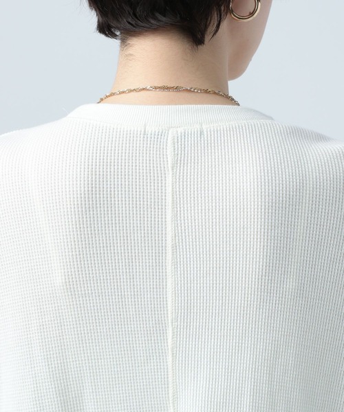 BAYFLOW（ベイフロー）の「ワッフルBIGプルオーバー（Tシャツ/カットソー・レディース・ブラック/オフホワイト/カーキ/イエロー/ラベンダー・FREE）」の16枚目の写真