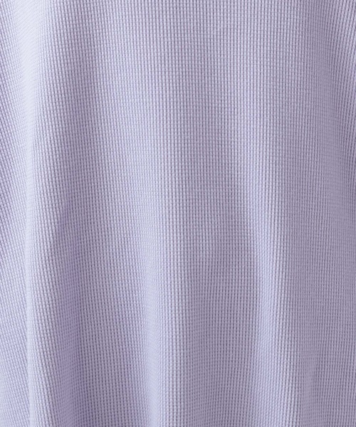BAYFLOW（ベイフロー）の「ワッフルBIGプルオーバー（Tシャツ/カットソー・レディース・ブラック/オフホワイト/カーキ/イエロー/ラベンダー・FREE）」の14枚目の写真