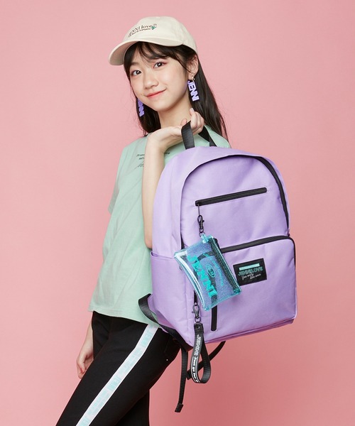 JENNI love（ジェニィラブ）の「ポーチ付きリュック（バックパック/リュック・キッズ・ブラック/ベージュ/ラベンダー・F）」の3枚目の写真