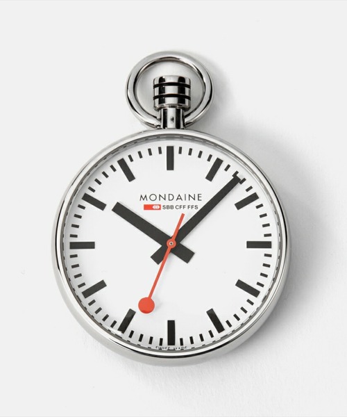 MONDAINE（モンディーン）の「MONDAINE POCKET WATCH 43MM ST. STEEL POLISHED モンディーン ポケットウォッチ ジェネレーション 43mm アナログ腕時計（アナログ腕時計・メンズ・ホワイト×シルバー・FREE）」の4枚目の写真