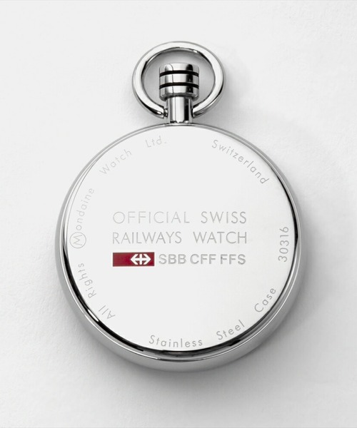 MONDAINE（モンディーン）の「MONDAINE POCKET WATCH 43MM ST. STEEL POLISHED モンディーン ポケットウォッチ ジェネレーション 43mm アナログ腕時計（アナログ腕時計・メンズ・ホワイト×シルバー・FREE）」の2枚目の写真