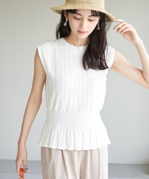 ROPE' PICNIC | アイレットレースペプラムニットプルオーバー(ニット/セーター)