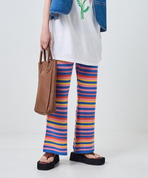 FREAK'S STORE（フリークスストア）の「カラフルボーダーニットパンツ（その他パンツ・レディース・ブルー/グリーン・ﾌﾘ-）」の11枚目の写真
