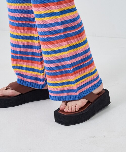 FREAK'S STORE（フリークスストア）の「カラフルボーダーニットパンツ（その他パンツ・レディース・ブルー/グリーン・ﾌﾘ-）」の19枚目の写真