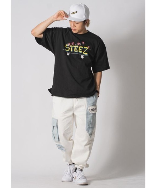 RE730(アールイーセブンサーティー)の「RE730 なみおくんキャット ビッグシルエットTシャツ(Tシャツ/カットソー・メンズ・ブラック/オフホワイト・MEDIUM/LARGE/X-LARGE)」の10枚目の写真